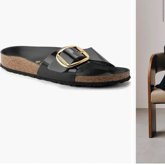 Birkenstock Madrid Big Buckle Slide Sandal - Picture 1 of 5